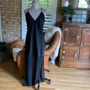 HOUSE OF HARLOW 1960 X REVOLVE BLACK SPAGHETTI STRAP DRESS LARGE NEW